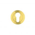 50mm Round Euro Lock Escutcheon Satin Brass