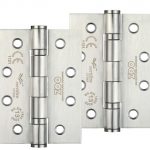 Zoo Hardware 4" Grade 13 Ball Bearing Hinge, Satin Stainless Steel